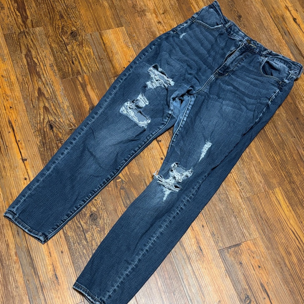 American Eagle Distressed Blue Jeggings